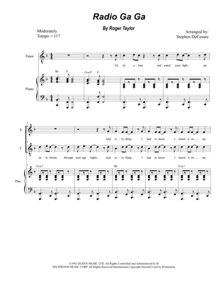 Radio Ga Ga (arr. Stephen DeCesare)