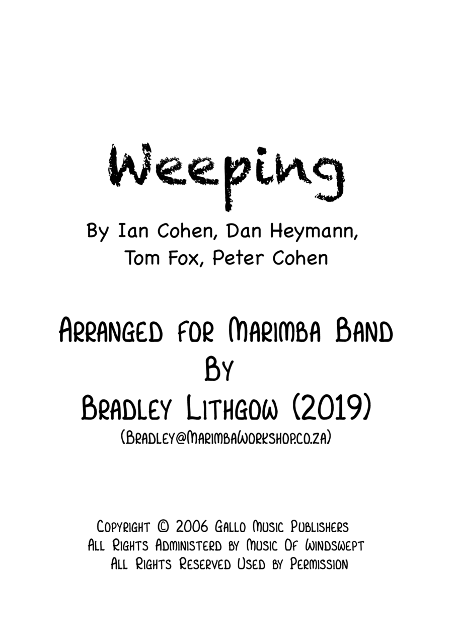 Weeping (arr. Bradley Lithgow)