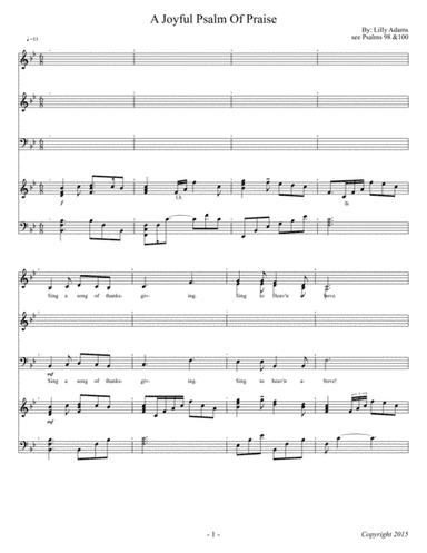 A Joyful Psalm of Praise