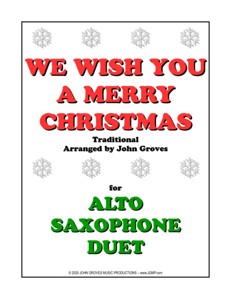We Wish You A Merry Christmas - Alto Sax Duet (arr. John Groves)