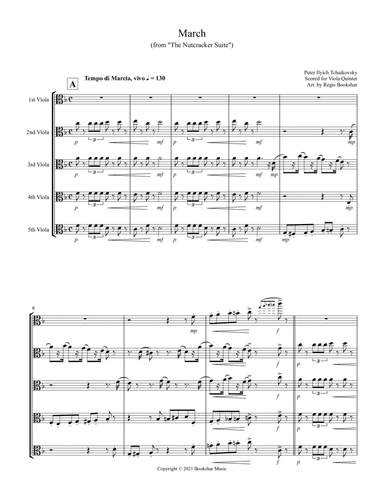 March (from "The Nutcracker Suite") (F) (Viola Quintet) (arr. Regis Bookshar)