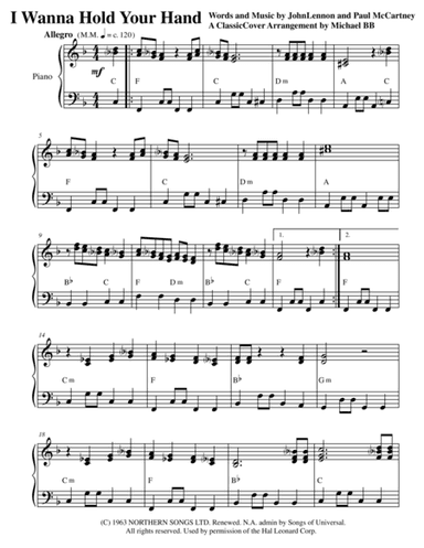 I Want To Hold Your Hand (arr. Michael Butkus-Bomier)
