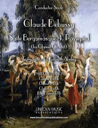 Bergamasque Suite 4. Passepied (for Clarinet Quartet) (arr. Kenneth Abeling)