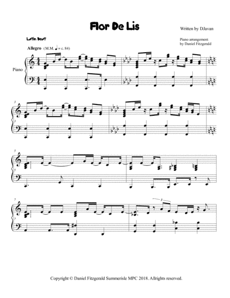 Flor De Lis (upside Down) (arr. Daniel Fitzgerald)