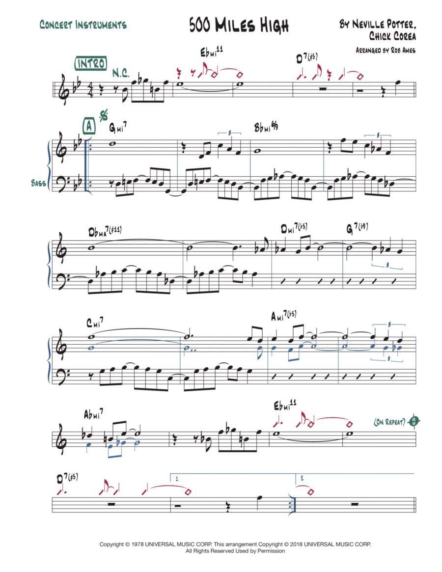500 Miles High (arr. Rob Ames)