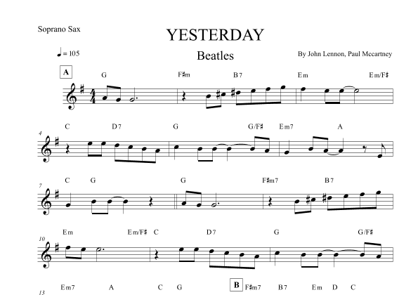 Yesterday (arr. Leo Silva)
