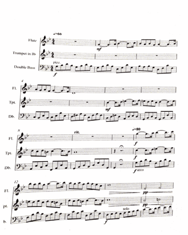 Breakdancing to Faure's Pavane (For Flute, Double Bass and Trumpet (arr. Matthew Jones)