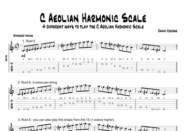 C Aeolian Harmonic Scale (4 Ways to Play)