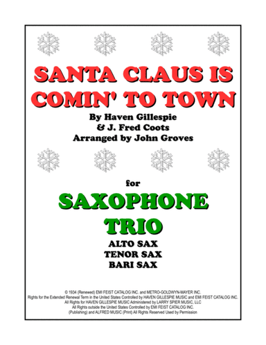 Santa Claus Is Comin' To Town (arr. John Groves)