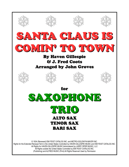 Santa Claus Is Comin' To Town (arr. John Groves)