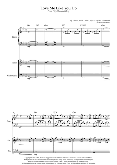 Love Me Like You Do (arr. Fernando Britto)