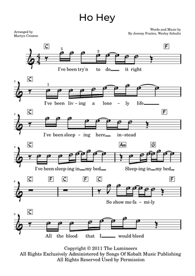 Ho Hey (arr. Martyn Croston)