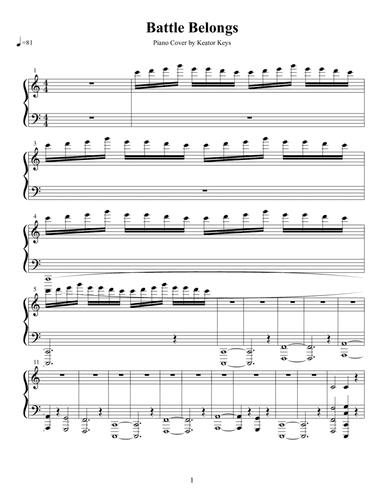 Battle Belongs (arr. Keator Keys)