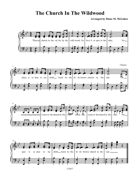 The Church In The Wildwood (arr. Diane M. McGahee)