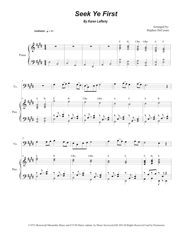 Seek Ye First (arr. Stephen DeCesare)