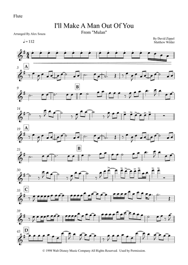 I'll Make A Man Out Of You (arr. Alex Souza)