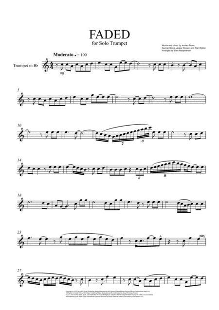 Faded (arr. Ellen Macpherson)