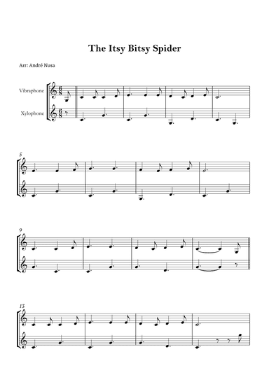 The Itsy Bitsy Spider (arr. André Nusa)