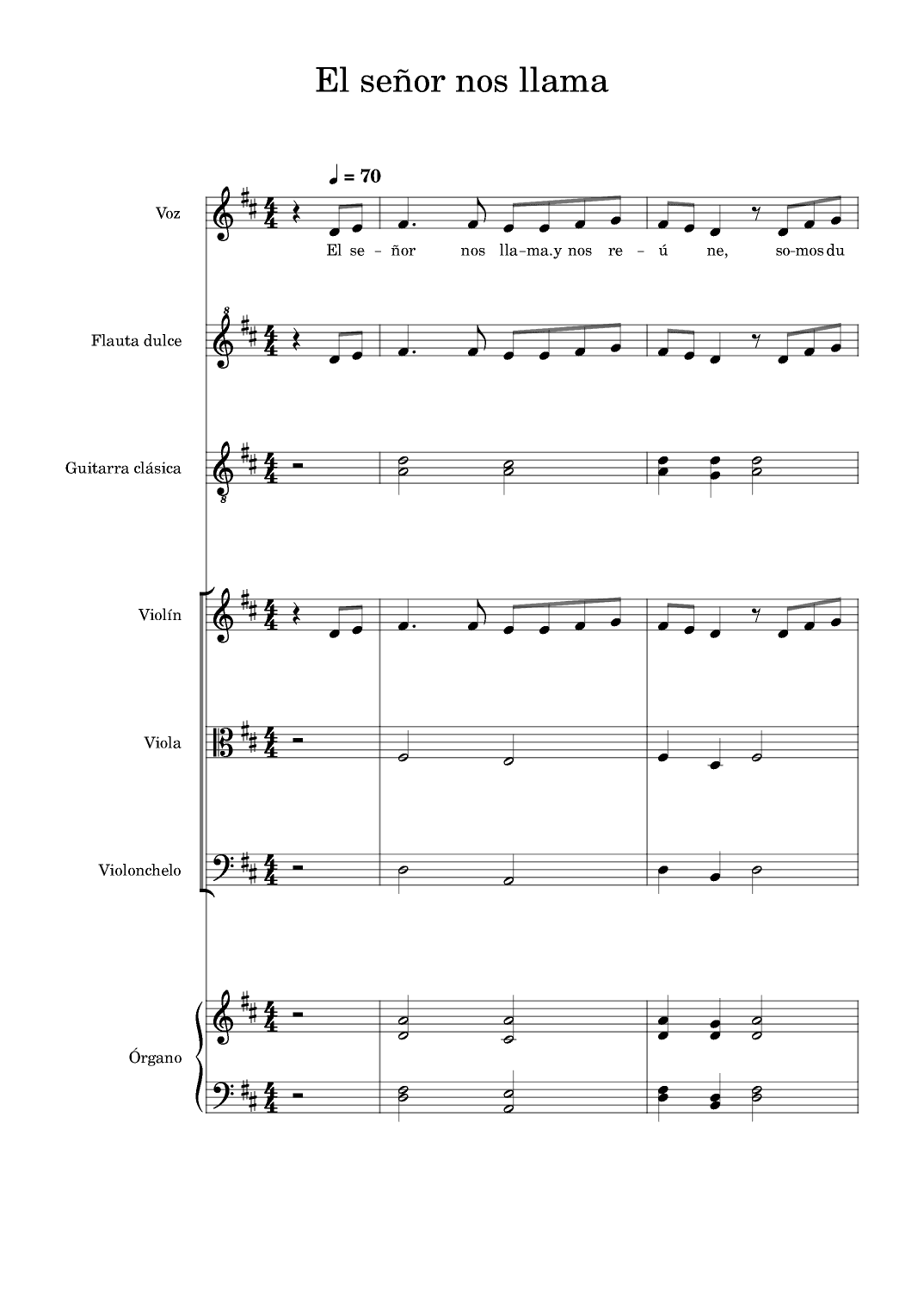 El señor nos llama y nos reune  - Score Only (arr. David Velazquez Morales)