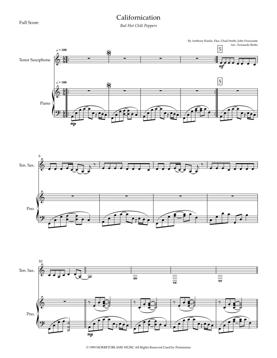 Californication (arr. Fernando Britto)