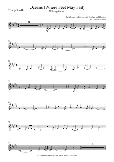 Oceans (where Feet May Fail) (arr. Fernando Britto)