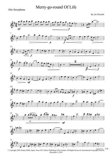 Merry-go-round Of Life (arr. Wesley S. SIlva)