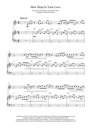 How Deep Is Your Love (arr. Kaiserin Rebecca)