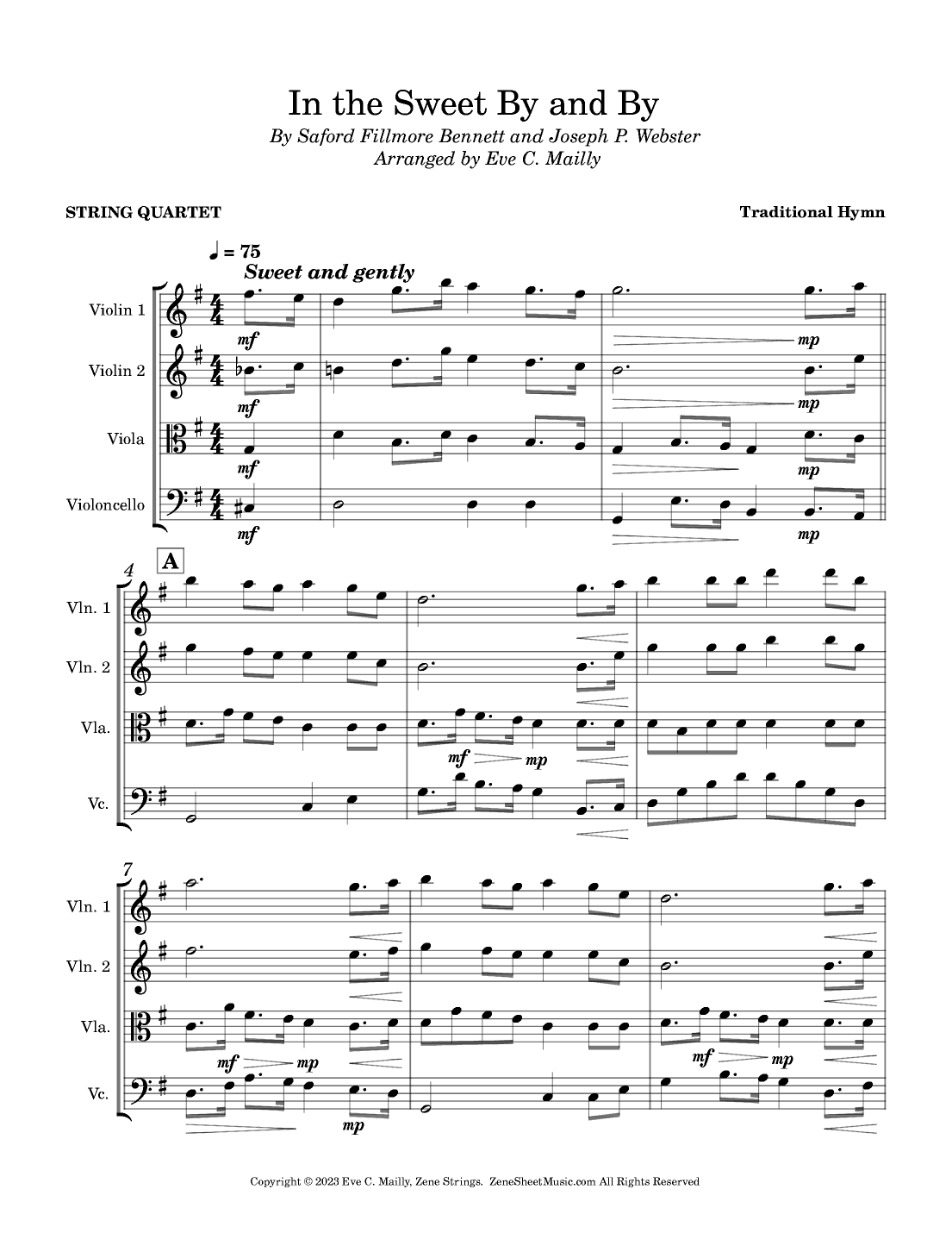 In The Sweet By And By (arr. Eve C. Mailly - Zene Strings)