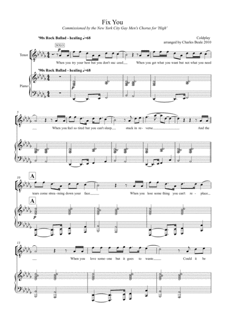 Fix You (arr. Charles Beale)