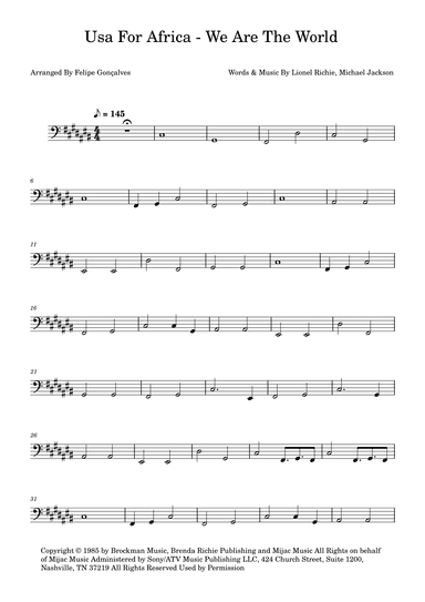 We Are The World (arr. Felipe Gonçalves)