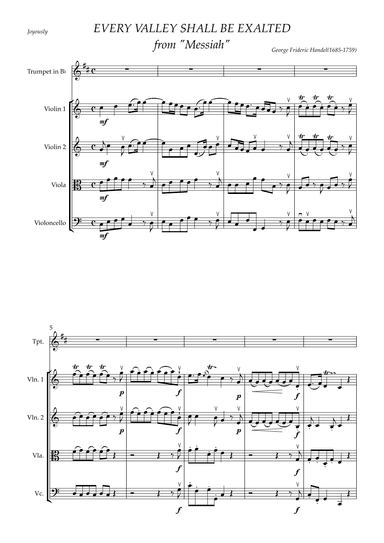 Every Valley Shall Be Exalted (arr. PJM)