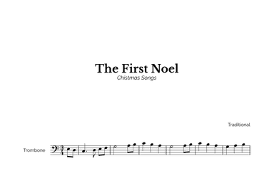 The First Noel for Easy Trombone Solo (arr. Marcos Soares)