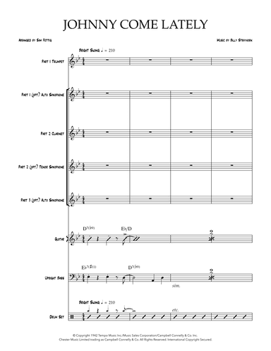 Johnny Come Lately (arr. Sam Fettig)
