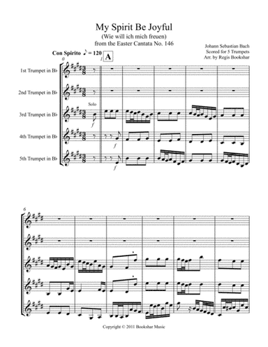 My Spirit Be Joyful (Trumpet Quintet) (arr. Regis Bookshar)