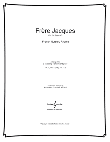 Frere Jacques (arr. Andrew R. Guarrine)