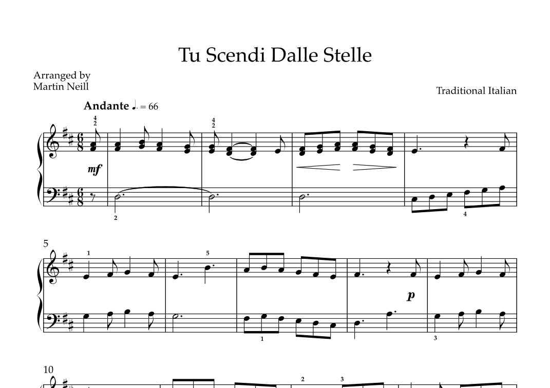 Tu Scendi Dalle Stelle (arr. Martin Neill)
