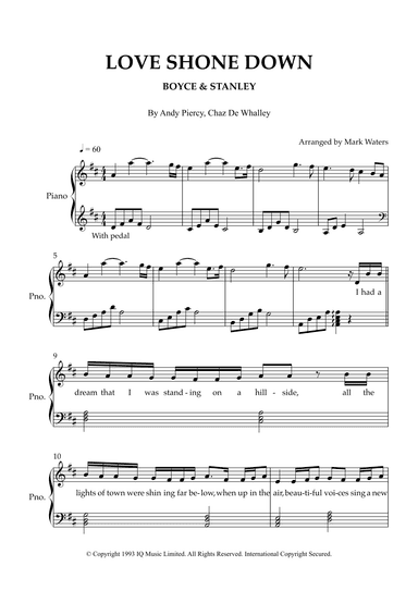 Love Shone Down (arr. Mark Waters)