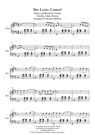 She Loves Control (arr. Roxana Belibou)