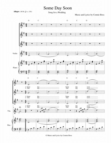 Some Day Soon - wedding - violin, vocal trio and piano