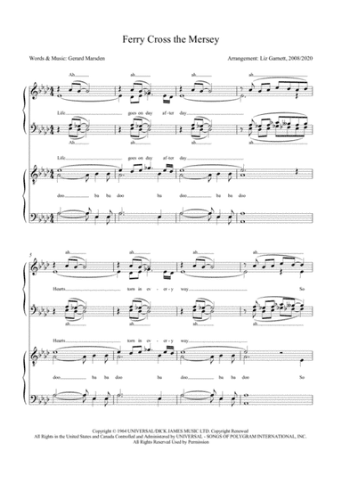 Ferry 'cross The Mersey (arr. Liz Garnett)