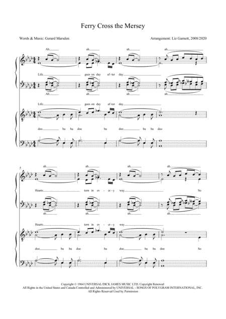 Ferry 'cross The Mersey (arr. Liz Garnett)