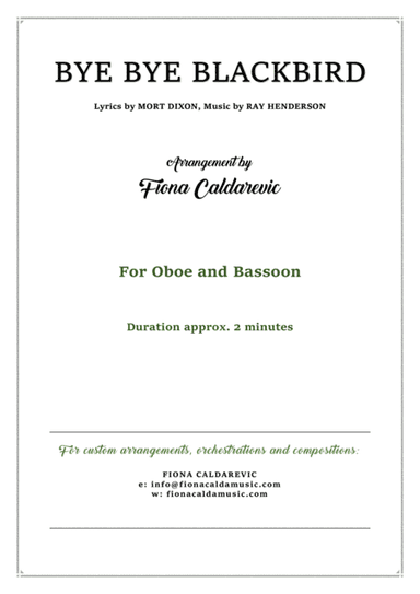 Bye Bye Blackbird (arr. Fiona Caldarevic)