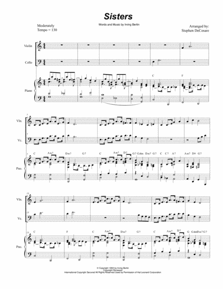 Sisters (arr. Stephen DeCesare)