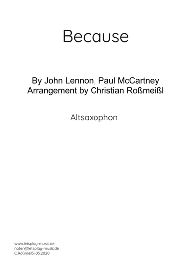 Because (arr. Christian Roßmeißl)