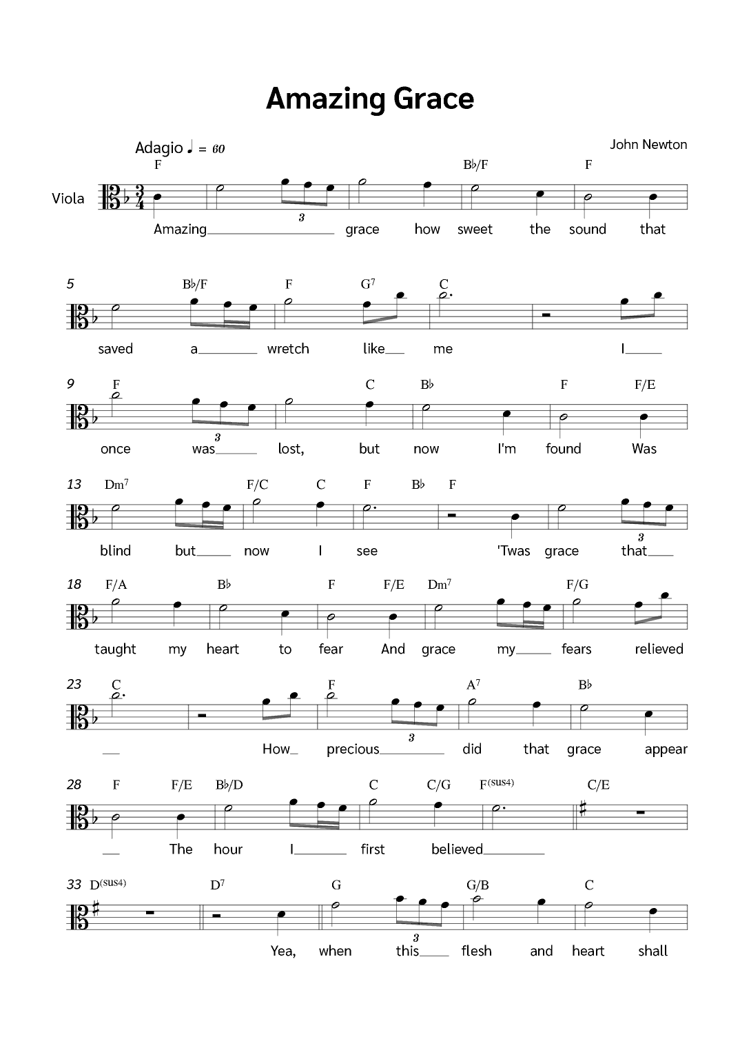 Amazing Grace (arr. Jackson Spindler)