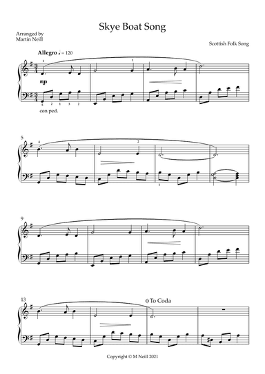 Skye Boat Song (arr. Martin Neill)