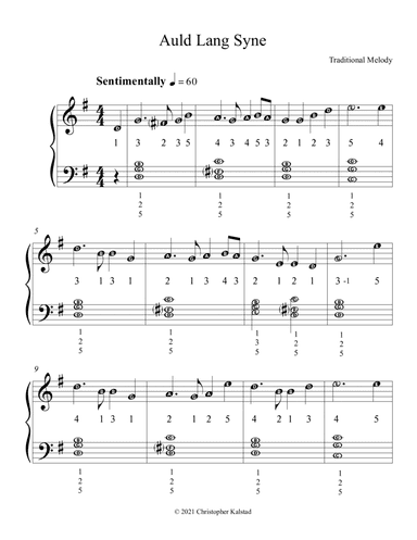 Auld Lang Syne (Easy Piano) (arr. Christopher Kalstad)