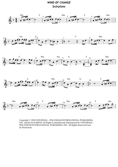 Wind Of Change - Score Only (arr. Heraldo)