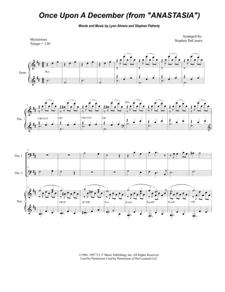 Once Upon A December from the Twentieth Century Fox Motion Picture ANASTASIA (arr. Stephen DeCesare)