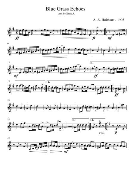Blue Grass Echoes (arr. Enea A.)